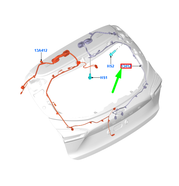 new ford focus mk4 tailgate lamp socket and wire assy 2266884 original