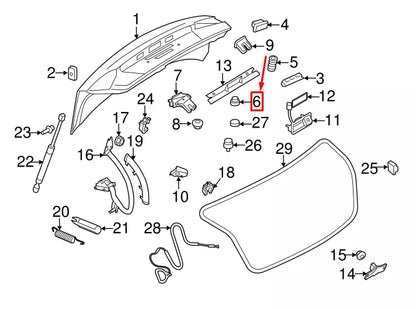 NEW AUDI A4 AVANT B8 REAR TRUNK LID BUMPER STOP BUFFER 8K5827589C ORIGINAL
