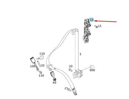 NEW MB VITO W447 RO B-PILLAR SEAT BELT HEIGHT ADJUSTMENT A4478600088 ORIGINAL