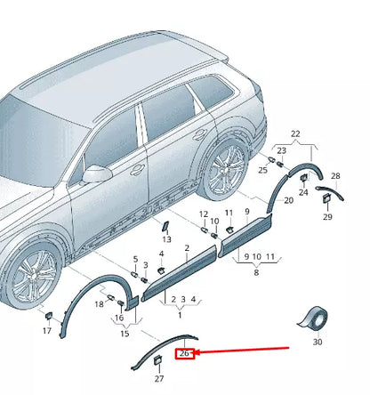 NEW AUDI Q7 4M FRONT LEFT WHEEL COVER 4M0854969