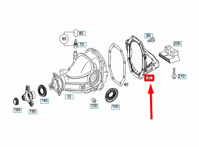 NEW MERCEDES-BENZ E W212 REAR AXLE DIFFERENTIAL COVER A2043510608 ORIGINAL