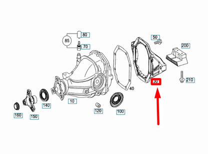 NEW MERCEDES-BENZ E W212 REAR AXLE DIFFERENTIAL COVER A2043510608 ORIGINAL