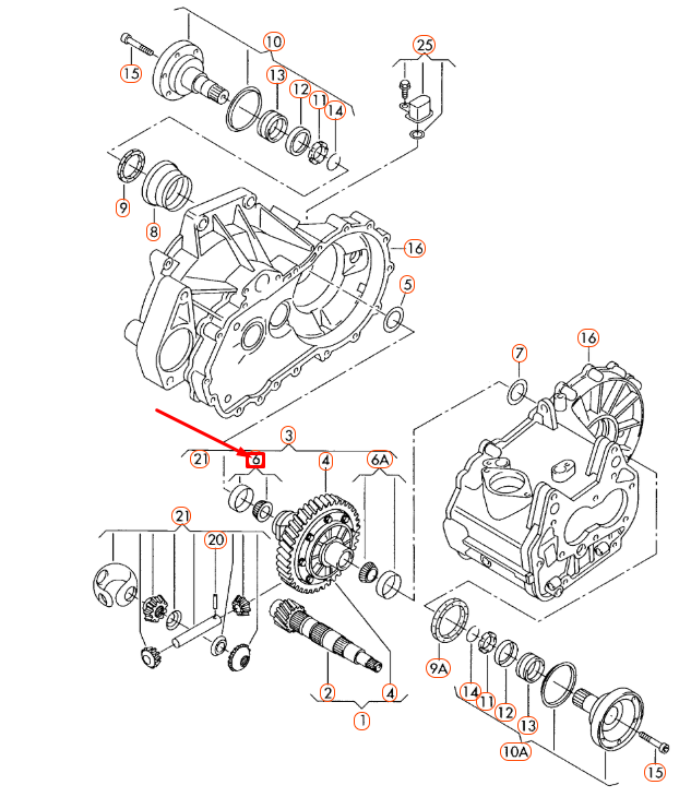 NEW AUDI A1 8X FRONT DIFFERENTIAL TAPERED ROLLER BEARING 003519185F ORIGINAL