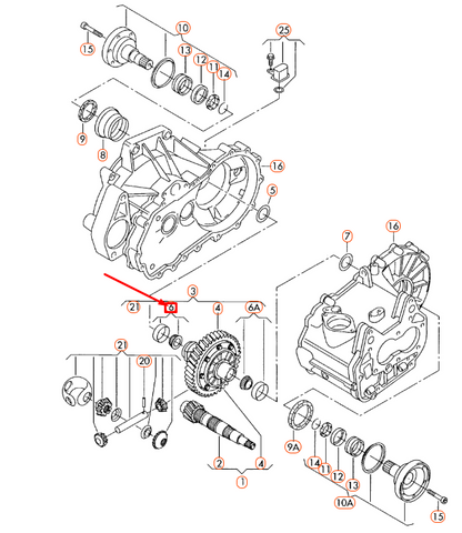 NEW AUDI A1 8X FRONT DIFFERENTIAL TAPERED ROLLER BEARING 003519185F ORIGINAL