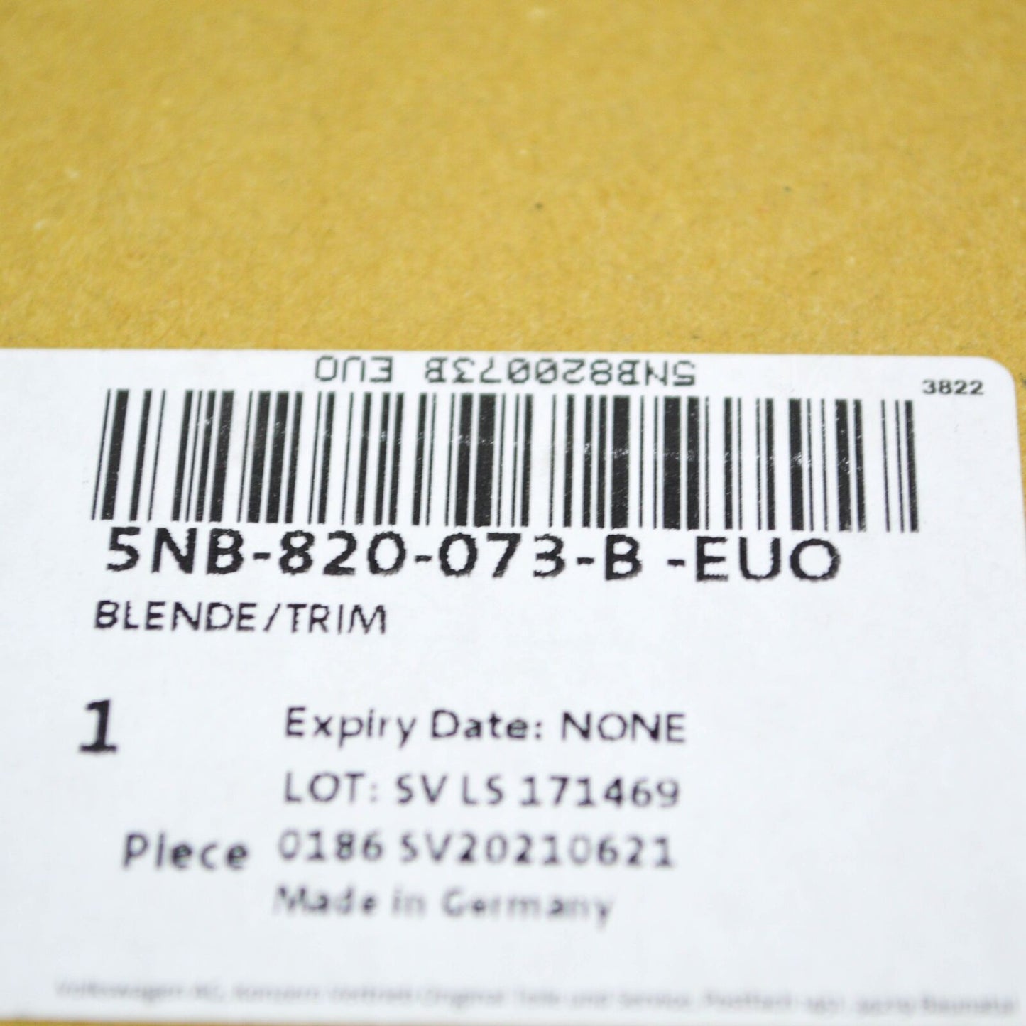 NEW VW TIGUAN AD FRONT DASH DISPLAY CONTROL UNIT TRIM LHD 5NB820073BEUO ORIGINAL