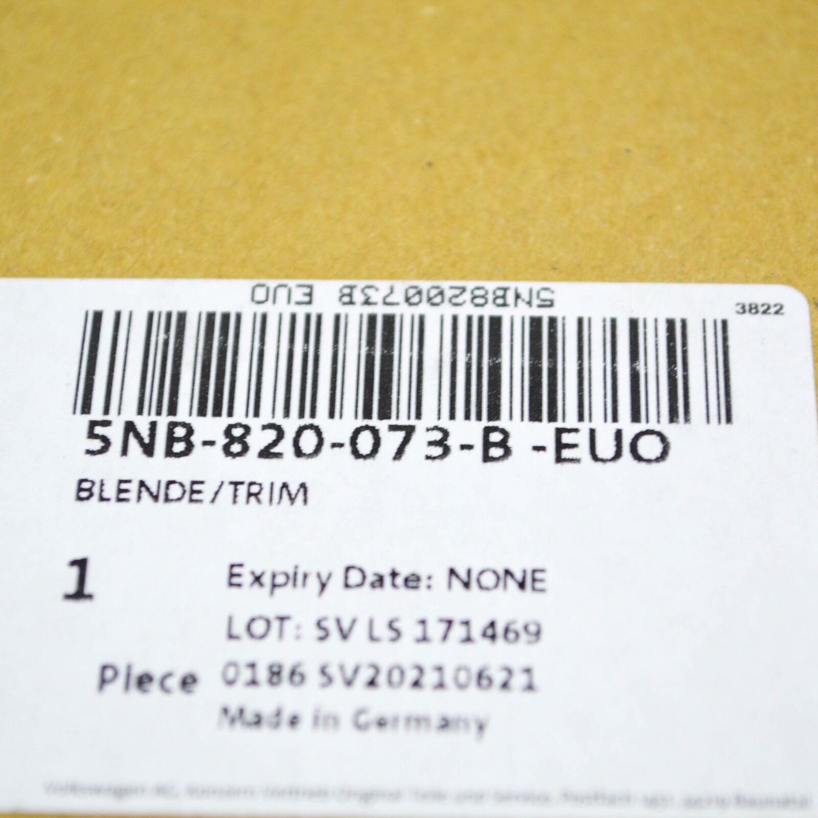 NEW VW TIGUAN AD FRONT DASH DISPLAY CONTROL UNIT TRIM LHD 5NB820073BEUO ORIGINAL