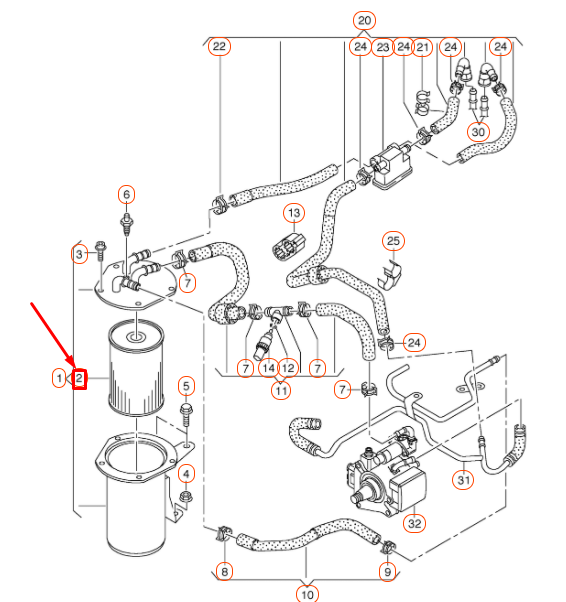 new audi q3 8u fuel filter element with gasket 7n0127177c original