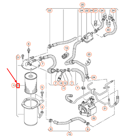 new audi q3 8u fuel filter element with gasket 7n0127177c original