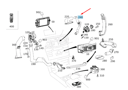 new mercedes-benz e w212 instrument panel air duct lhd a2188310500 original