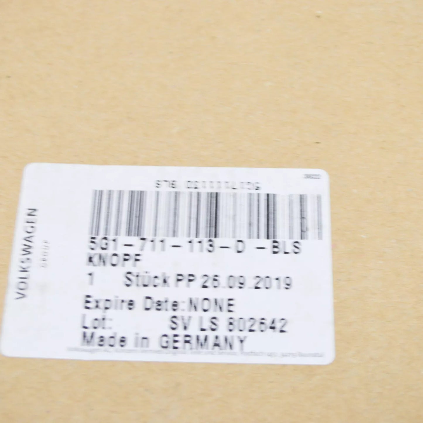 NEW VOLKSWAGEN GOLF MK7 GEAR SHIFT STICK KNOB GAITER LHD 5G1711113DBLS ORIGINAL