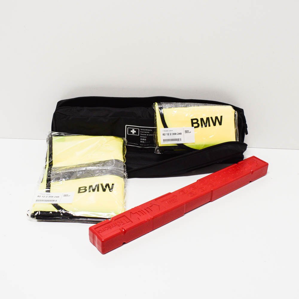 new bmw emergency vest warning triangle first aid kit 82262210667 2210667