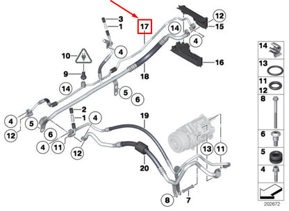 NEW BMW 5 F10 A/C HOSE 9120003 64539120003 ORIGINAL