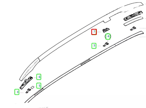 NEW BMW 3 TOURING E46 ROOF RAIL LEFT CARRIER CENTRE PAD 51137006327 ORIGINAL
