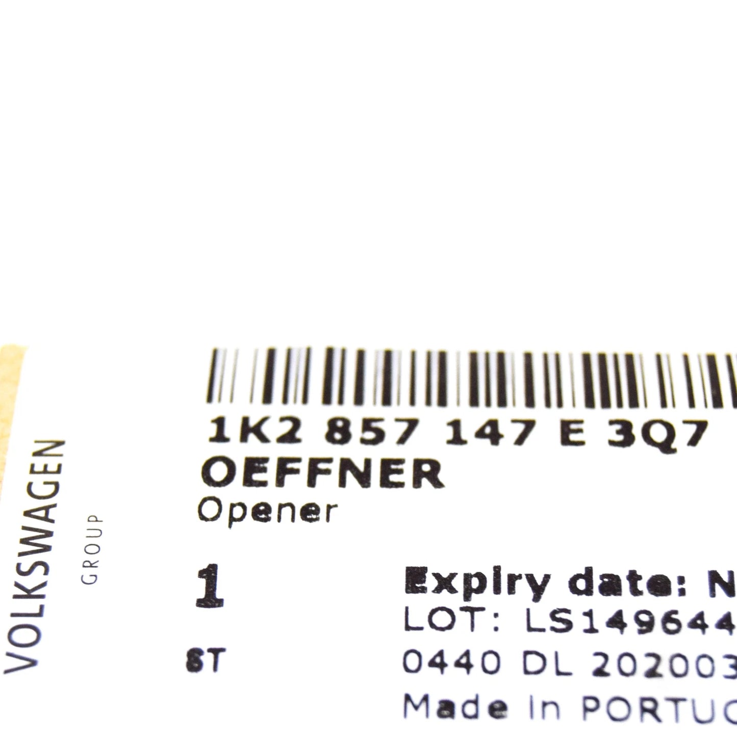 NEW VOLKSWAGEN GOLF MK6 GROVE BOX HANDLE 1K2857147E3Q7 2010 RHD ORIGINAL