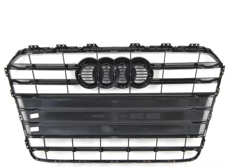 NEW AUDI A5 B8 FRONT CENTER GLOSSY BLACK/CHROME GRILLE 8T0853651KT94