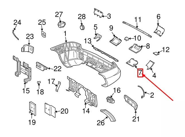 NEW MERCEDES-BENZ ML W163 REAR BUMPER TOW HOOK EYE COVER A16388004059999