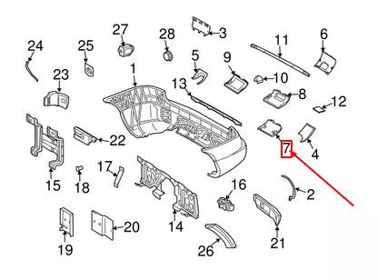 NEW MERCEDES-BENZ ML W163 REAR BUMPER TOW HOOK EYE COVER A16388004059999