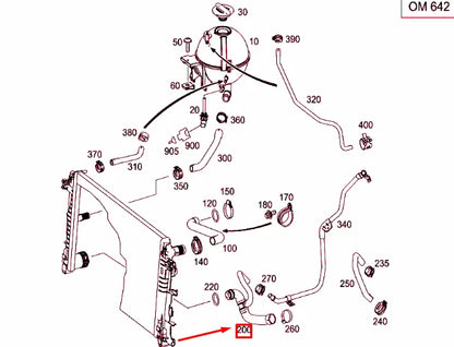 NEW MERCEDES-BENZ SPRINTER 906 BOTTOM RADIATOR HOSE A9065013682