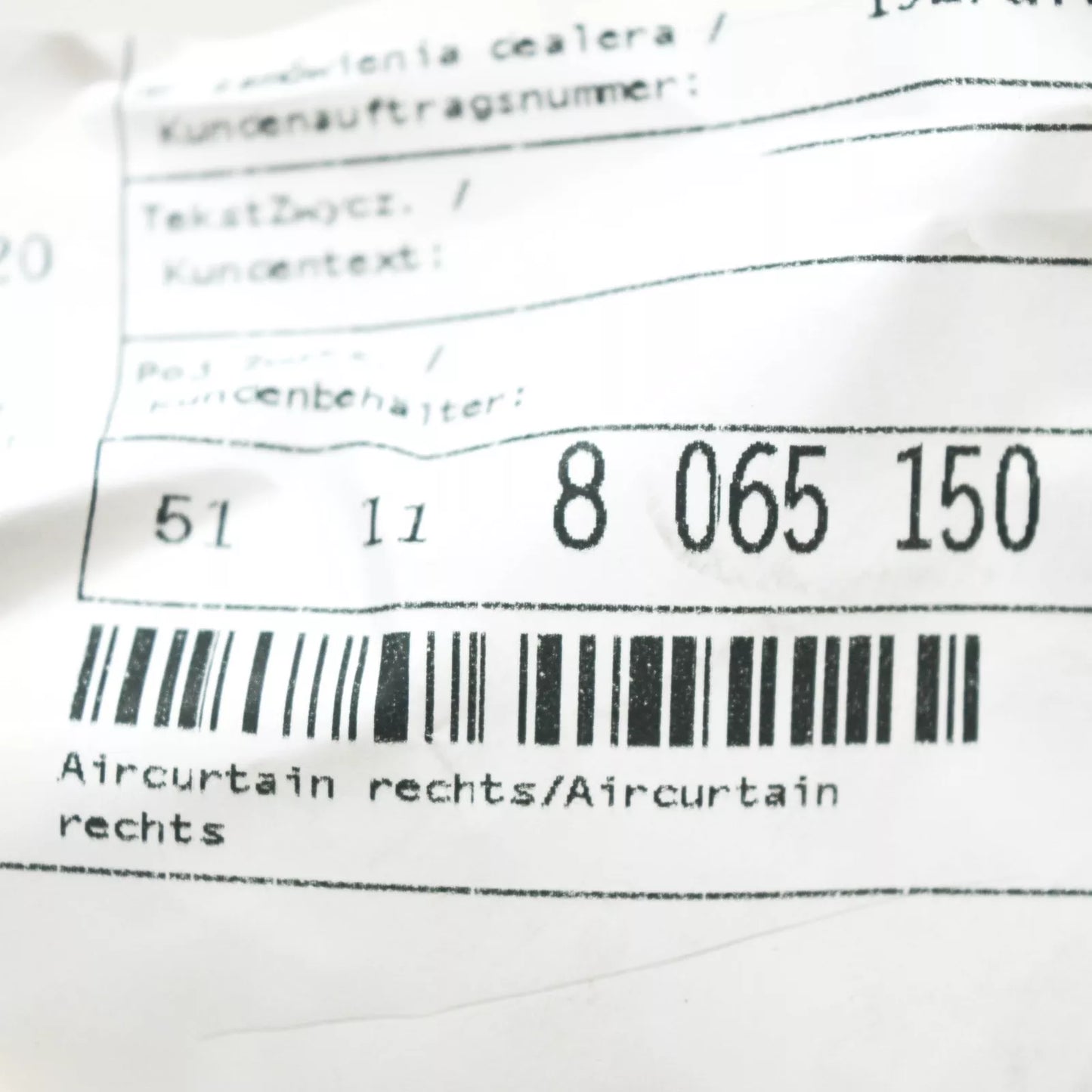 NEW BMW X3 G01 FRONT M BUMPER RIGHT AIR CURTAIN 51118065150 ORIGINAL