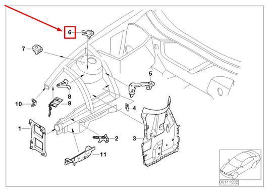 NEW BMW Z4 E85 FRONT RIGHT STRUT BRACE MOUNT 7193040 41007193040 ORIGINAL