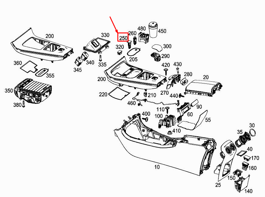 NEW MERCEDES-BENZ A W177 CONSOLE POWER SOCKET A0008206503 ORIGINAL