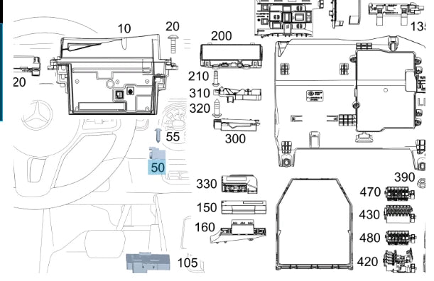 NEW MERCEDES-BENZ A W177 SAFETY BATTERY PYROTECHNICAL FUSE A0009822904
