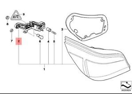 new bmw 3 touring e46 right bulb carrier w white turn light 63216928382 original