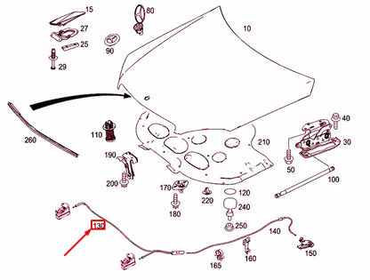 NEW MERCEDES-BENZ C W204 BONNET RELEASE HOOD RELEASE CABLE A2048800059