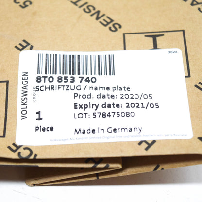 NEW AUDI RS5 8T REAR RS5 INSCRIPTION 8T0853740 ORIGINAL