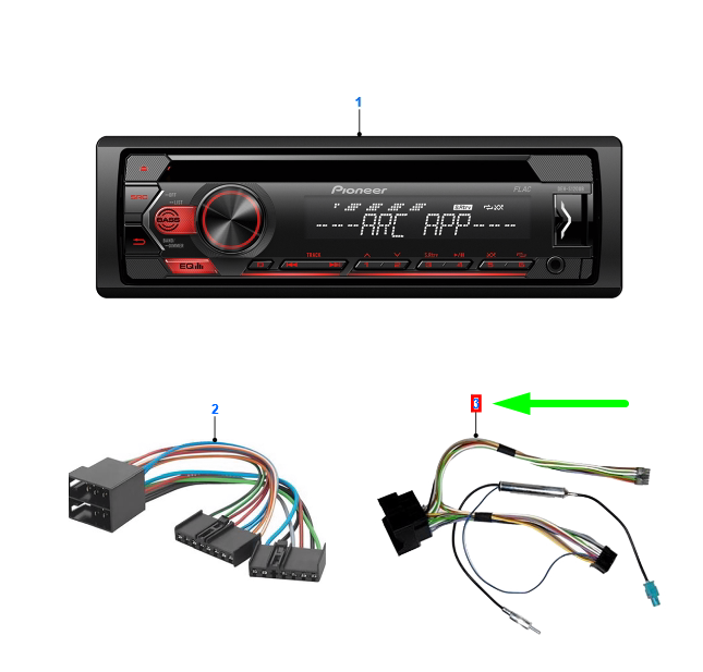 new ford ranger t6 mk1 audio equipment cable 2126482 a66sx-18b921-ka original