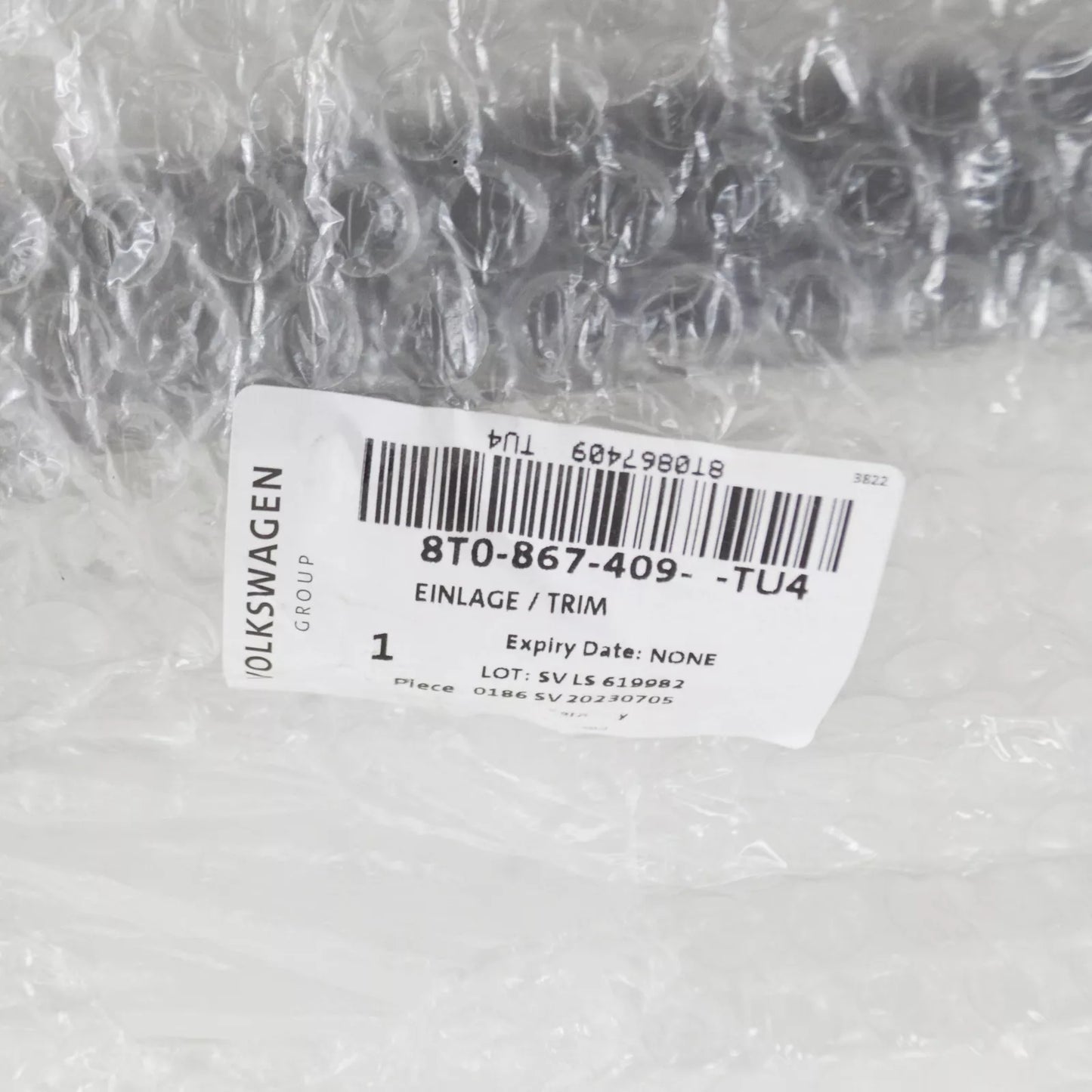 NEW AUDI A5 8T FRONT LEFT DOOR PANEL TRIM INSERT 8T0867409TU4 ORIGINAL