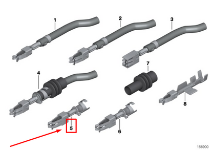 new bmw 3 g20, g28 double leaf spring contact 1390435 61131390435 original