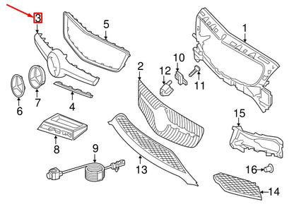 NEW MERCEDES-BENZ CLS C218 AMG RADIATOR GRILLE COVER A2188851222