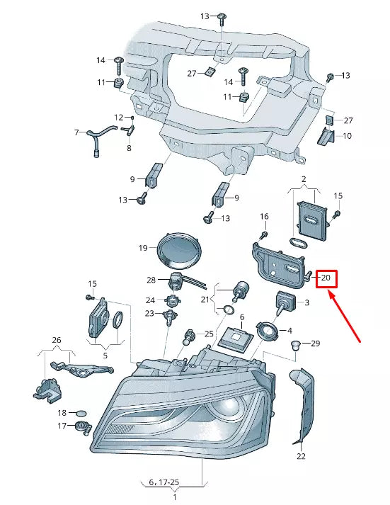 NEW AUDI A8 4H FRONT RIGHT HEADLIGHT PROTECTIVE CAP 4H0941158