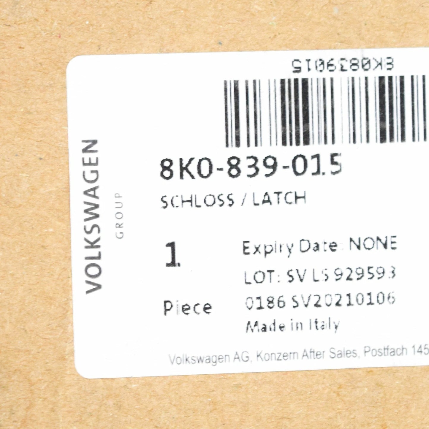 NEW AUDI Q7 4L REAR LEFT DOOR LOCK 8K0839015 ORIGINAL