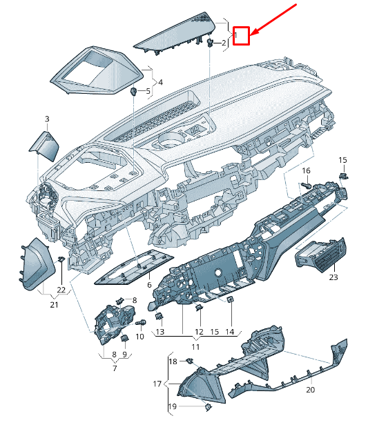 NEW AUDI E-TRON GEN INSTRUMENT PANEL LOUDSPEAKER TRIM RHD 4KR857367A6PS ORIGINAL