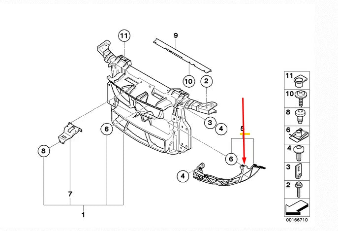 NEW BMW 1 E87 LEFT HEADLIGHT BRACKET ARM 51647120823 7120823 2009