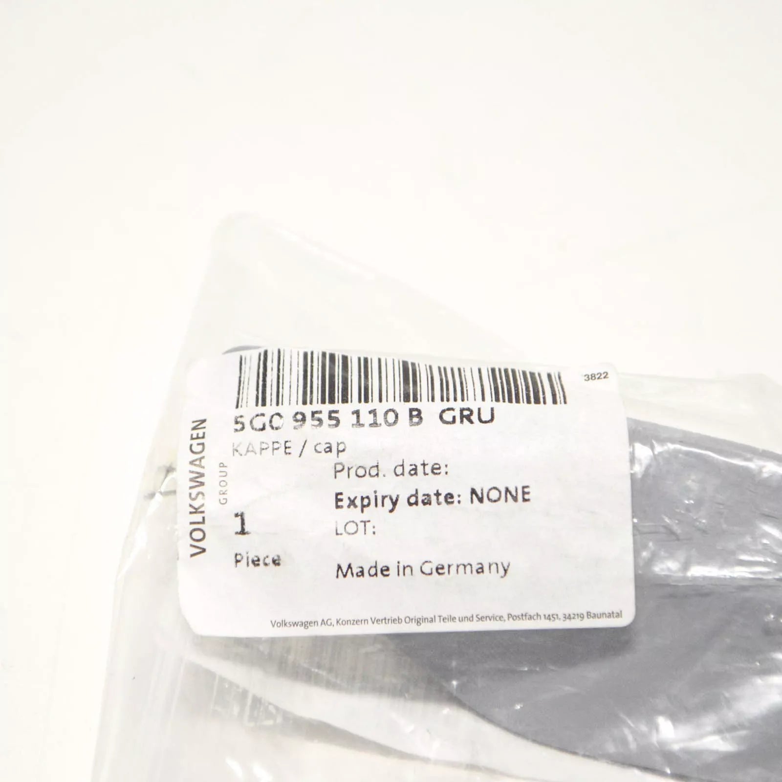 NEW VW GOLF MK7 FRONT RIGHT HEADLIGHT WASHER COVER CAP 5G0955110BGRU ORIGINAL