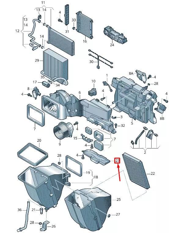 NEW VOLKSWAGEN CRAFTER 2F MK1 AIR GUIDE CHANNEL COVER 2E0819235A