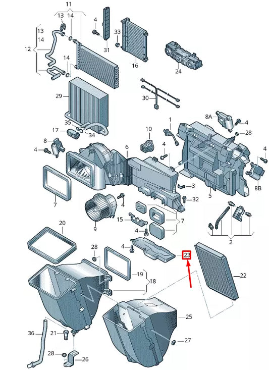 NEW VOLKSWAGEN CRAFTER 2F MK1 AIR GUIDE CHANNEL COVER 2E0819235A
