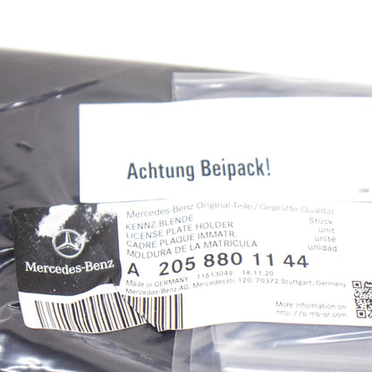 NEW MB C-CLASS W205 FRONT BUMPER LICENSE NUMBER PLATE A2058801144 2015 ORIGINAL