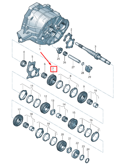 new audi a5 8t 5-speed change gear 0b4311158 original