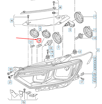 new volkswagen eos front turn signal indicator bulb n10724401 original