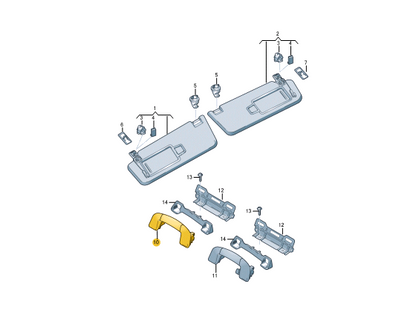 NEW VOLKSWAGEN ARTEON 3H7 FRONT ROOF GRAB HANDLE 3G0857607BRM5 ORIGINAL