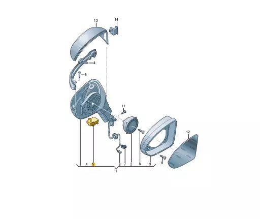 NEW VOLKSWAGEN GOLF MK8 CD FRONT LEFT LED ENTRY LIGHT LHD 5H1945301A ORIGINAL