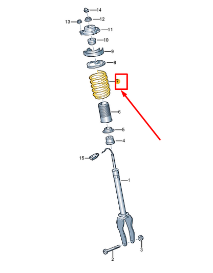 new audi e-tron gt front coil spring 9j1411105e original