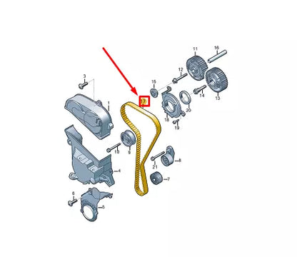 NEW VW GOLF VARIANT CG MK8 ENGINE TOOTHED BELT 04E109119G