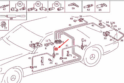 NEW MERCEDES-BENZ S W140 FRONT DOOR VACUUM ELEMENT ROD A1408050274 ORIGINAL