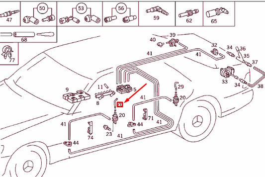 NEW MERCEDES-BENZ S W140 FRONT DOOR VACUUM ELEMENT ROD A1408050274 ORIGINAL
