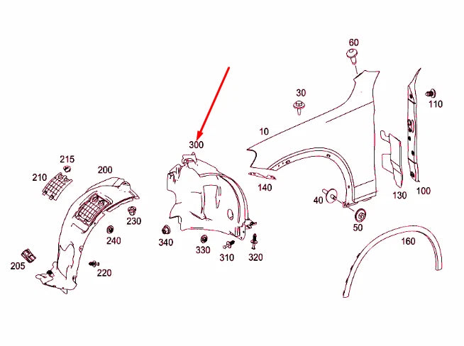 NEW MERCEDES-BENZ GLC C253 FRONT RIGHT WHEEL HOUSE COVERING A2536910403